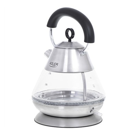 Adler | Kettle | AD 1282 | Electric | 1850 W | 1.5 L | Glass/Stainless steel | 360° rotational base | Inox - 3